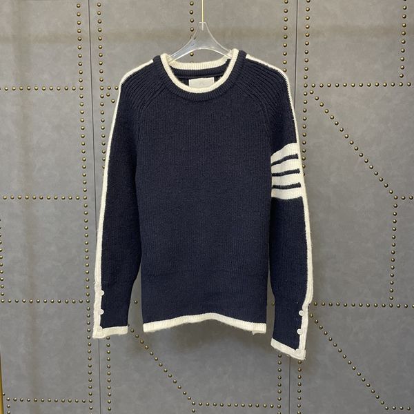 21 autumn winter new tb + loose lazy wind four bar thickened oversized pullover round neck knitted couple sweater, Black;gray
21 autumn winter new tb + loose lazy wind four bar thickened oversized pullover round neck knitted couple sweater, Black;gray
