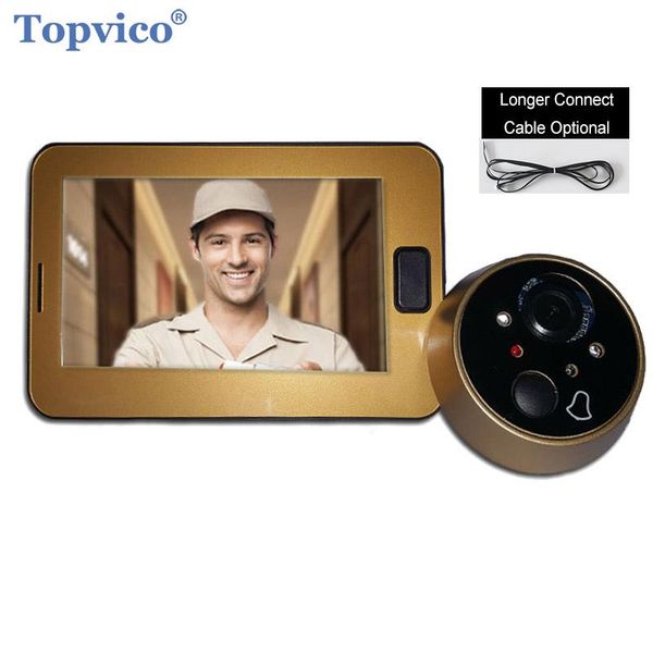 doorbells video peephole doorbell camera 4.3" color screen with 2m length cable digital ring door eye electronic bell viewer
doorbells video peephole doorbell camera 4.3" color screen with 2m length cable digital ring door eye electronic bell viewer