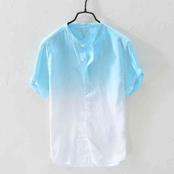 men's t-shirts designer stand collar gradient linen men brand fashion short-sleeved flax shirt mens breathable shirts male overhemd ik4, White;black
men's t-shirts designer stand collar gradient linen men brand fashion short-sleeved flax shirt mens breathable shirts male overhemd ik4, White;black