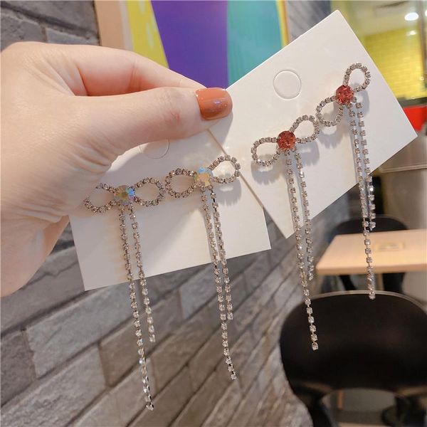 korea style silver pin cute sweet bow rhinestone tassel drop earrings for women girl fashion jewelry accessories dangle & chandelier
korea style silver pin cute sweet bow rhinestone tassel drop earrings for women girl fashion jewelry accessories dangle & chandelier