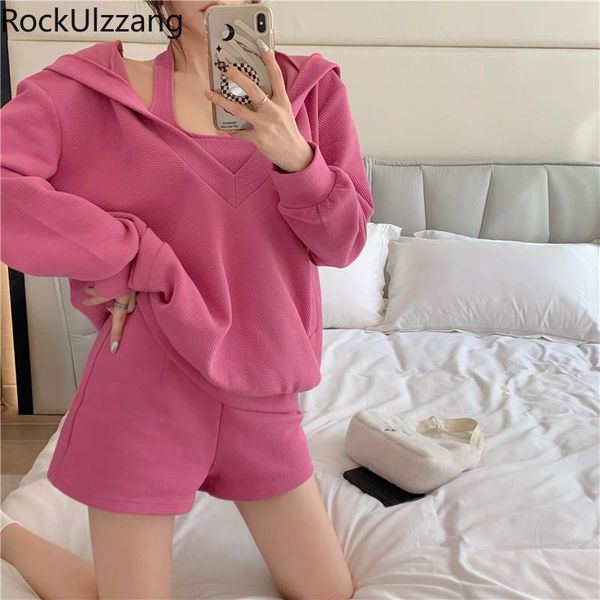 women's tracksuits 3 piece set fall hooded pullover sweatshirt hoodies + halter tank short suit fashion jogger workout tracksuit sweatp, Gray
women's tracksuits 3 piece set fall hooded pullover sweatshirt hoodies + halter tank short suit fashion jogger workout tracksuit sweatp, Gray