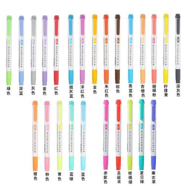 highlighters 10 colors double headed fluorescent pen creative art marker pens school supplies cute kawaii stationery work, Black;red
highlighters 10 colors double headed fluorescent pen creative art marker pens school supplies cute kawaii stationery work, Black;red