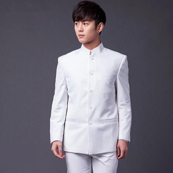 brand male fashion two-piece slim fit suits classic white black gray navy blue chinese tunic suit wedding groom tuxedo men's & blazers
brand male fashion two-piece slim fit suits classic white black gray navy blue chinese tunic suit wedding groom tuxedo men's & blazers