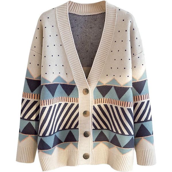 women's knits & tees 2021 spring and autumn fashion knit cardigan loose retro sweater jacket lady outer wear foreign style, White
women's knits & tees 2021 spring and autumn fashion knit cardigan loose retro sweater jacket lady outer wear foreign style, White