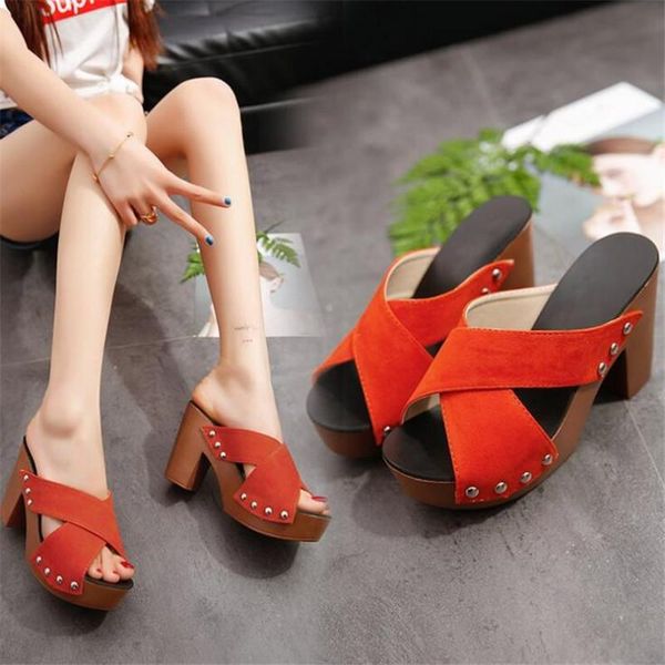 sandals summer women square high heel platform flock casual rivet pumps peep toe female elegant ladies shoes zapatos de mujer, Black
sandals summer women square high heel platform flock casual rivet pumps peep toe female elegant ladies shoes zapatos de mujer, Black