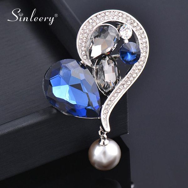 pins, brooches sinleery luxurious blue cubic zircon big heart grey pearl brooch pin women's fashion accessories 2021 xz191 ssk, Gray
pins, brooches sinleery luxurious blue cubic zircon big heart grey pearl brooch pin women's fashion accessories 2021 xz191 ssk, Gray
