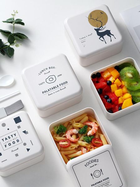 dinnerware sets nordic style double plastic lunch box with tableware ins microwave oven student bento for office container
dinnerware sets nordic style double plastic lunch box with tableware ins microwave oven student bento for office container