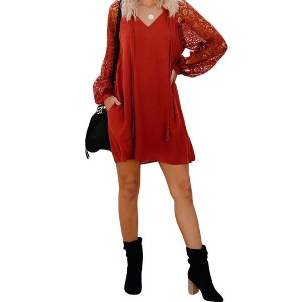 casual dresses women's elegant lace cutout mid long lantern sleeve dress fashion retro style with pocket (s//l/xl, Black;gray
casual dresses women's elegant lace cutout mid long lantern sleeve dress fashion retro style with pocket (s//l/xl, Black;gray