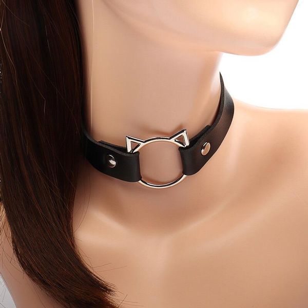 chokers women punk gothic leather choker chain cat pendant buckle collar rivet goth necklace party grunge jewelry neck accessories, Golden;silver
chokers women punk gothic leather choker chain cat pendant buckle collar rivet goth necklace party grunge jewelry neck accessories, Golden;silver