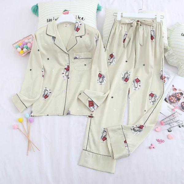 women's sleepwear smmoloa ladies satin pajamas set long sleeve pants printing autumn female home wear, Black;red
women's sleepwear smmoloa ladies satin pajamas set long sleeve pants printing autumn female home wear, Black;red