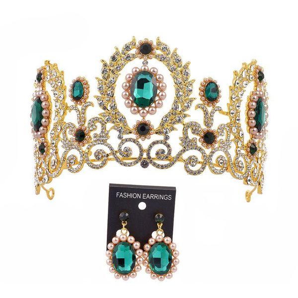 hair clips & barrettes baroque retro rhinestone headband ear jewelry bridal tiara crown earrings set wedding accessories, Golden;silver
hair clips & barrettes baroque retro rhinestone headband ear jewelry bridal tiara crown earrings set wedding accessories, Golden;silver
