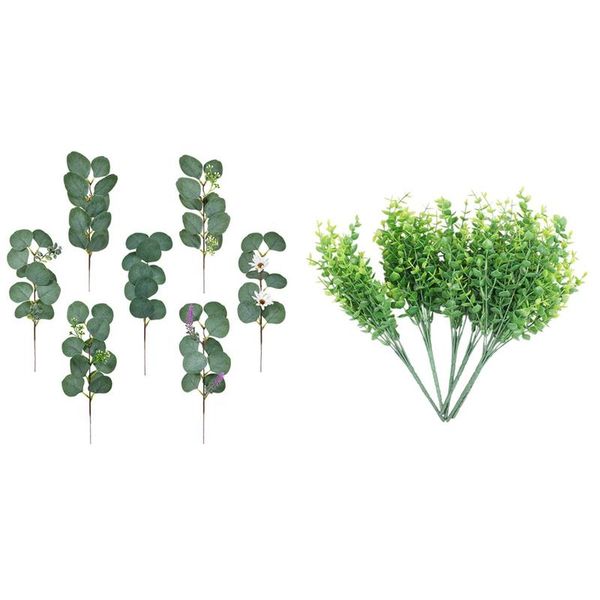 decorative flowers & wreaths 6 pack artificial plants faux boxwood shrubs 24pcs eucalyptus leaves stems plant branches
decorative flowers & wreaths 6 pack artificial plants faux boxwood shrubs 24pcs eucalyptus leaves stems plant branches