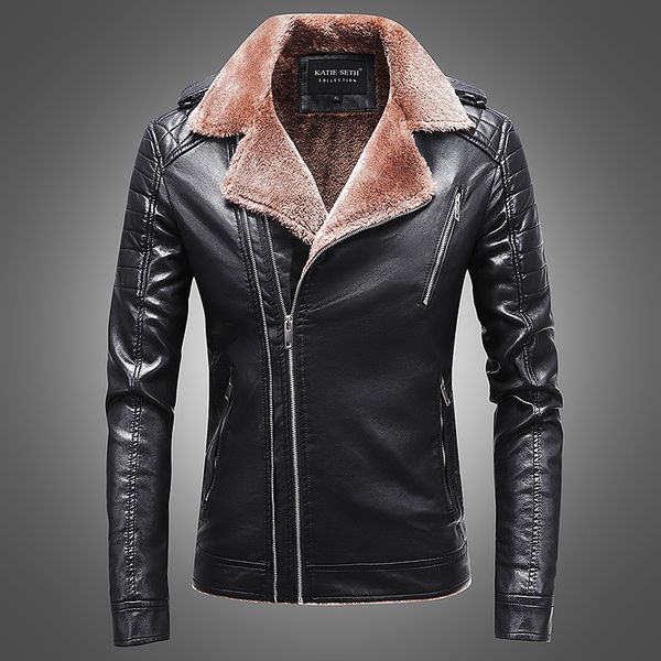 new pu lapel leather men's leather jacket stand collar retro comfortable fashion travel commuter, Black
new pu lapel leather men's leather jacket stand collar retro comfortable fashion travel commuter, Black