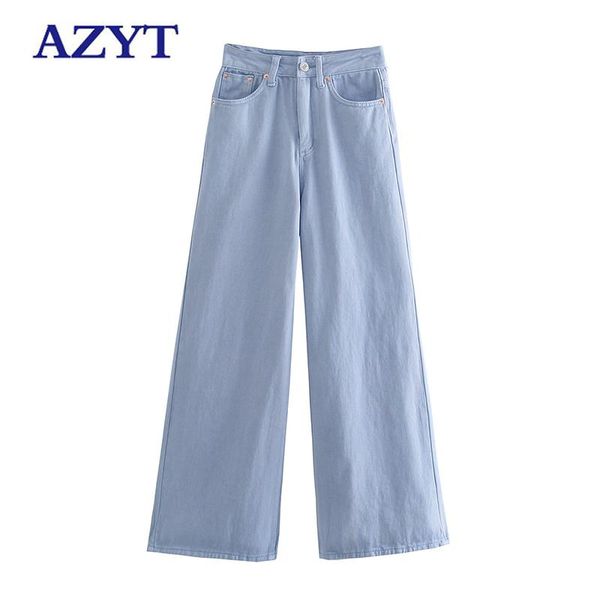 women's jeans azyt autumn loose high waist female casual streetwear solid wide leg woman pants quality straight denim 2021, Blue
women's jeans azyt autumn loose high waist female casual streetwear solid wide leg woman pants quality straight denim 2021, Blue