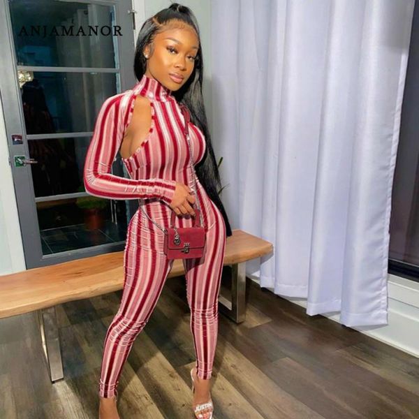 women's jumpsuits & rompers anjamanor club women hollow out turtle neck long sleeve bodycon one piece romper fashion 2021 d87-ac39, Black;white
women's jumpsuits & rompers anjamanor club women hollow out turtle neck long sleeve bodycon one piece romper fashion 2021 d87-ac39, Black;white