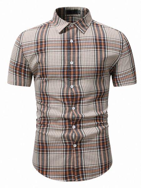 men plaid button front shirt u4hy#, White;black 
men plaid button front shirt u4hy#, White;black