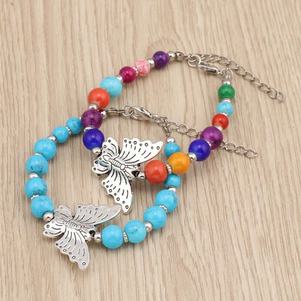 women's exquisite butterfly tibetan silver turquoise charm bracelets gstqb005 fashion gift national style women men's diy bracelet, Golden;silver
women's exquisite butterfly tibetan silver turquoise charm bracelets gstqb005 fashion gift national style women men's diy bracelet, Golden;silver
