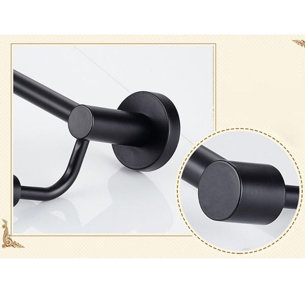 black bathroom double towel bar stainless steel wall mounted hanger kitchen dish rack - 40cm racks
black bathroom double towel bar stainless steel wall mounted hanger kitchen dish rack - 40cm racks