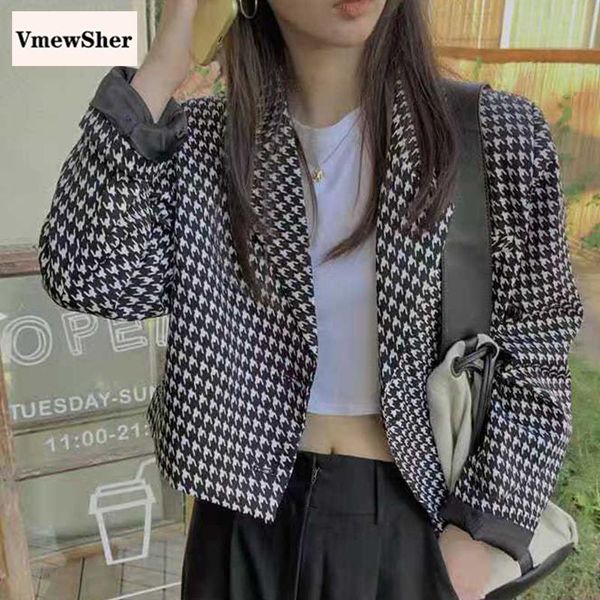 women's jackets vmewsher houndstooth spring women short jacket long sleeve lady elegant shawl collar fashion autumn crop slim outwear, Black;brown
women's jackets vmewsher houndstooth spring women short jacket long sleeve lady elegant shawl collar fashion autumn crop slim outwear, Black;brown