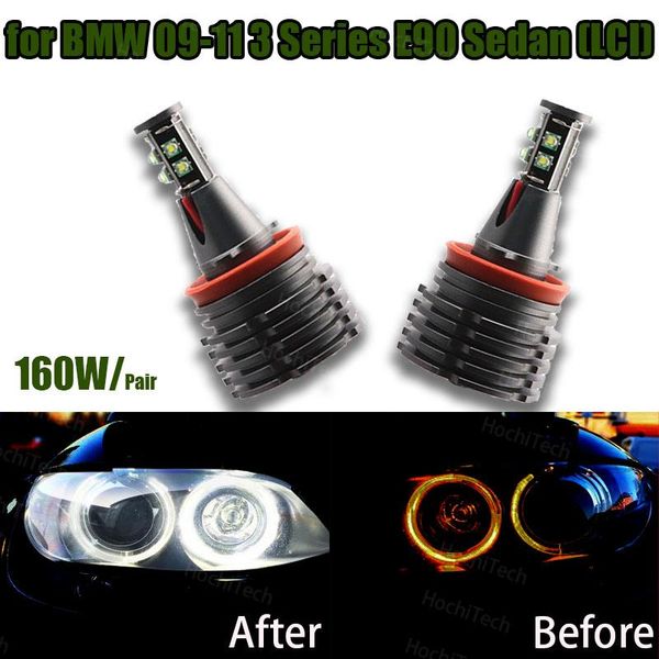 car headlights angel eyes for 2009-2011 3 series e90 sedan (lci) 160w 6500k white h8 led ring marker bulbs 
car headlights angel eyes for 2009-2011 3 series e90 sedan (lci) 160w 6500k white h8 led ring marker bulbs