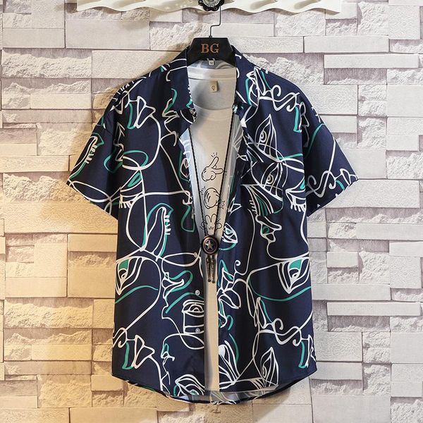 men's casual shirts brand 2021 beach summer print flower short sleeves hawaii collar korea style shirt for harajuku clothing, White;black
men's casual shirts brand 2021 beach summer print flower short sleeves hawaii collar korea style shirt for harajuku clothing, White;black