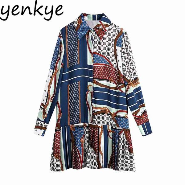 fashion women vintage patchwork belt print dress long sleeve hem press pleated mini plus size casual vestido 210514, Black;gray
fashion women vintage patchwork belt print dress long sleeve hem press pleated mini plus size casual vestido 210514, Black;gray