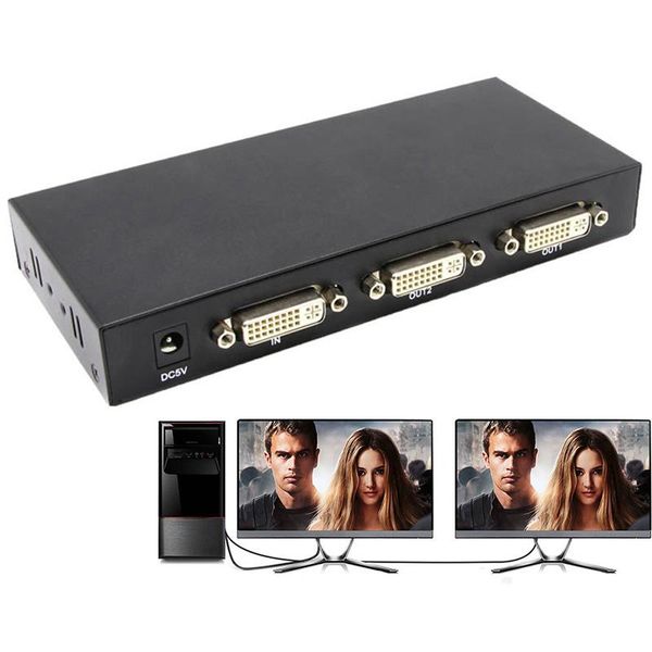 professional 2 port dvi splitter cable 1x2 box 1 in out hub distributor with power supply video cables & connectors
professional 2 port dvi splitter cable 1x2 box 1 in out hub distributor with power supply video cables & connectors