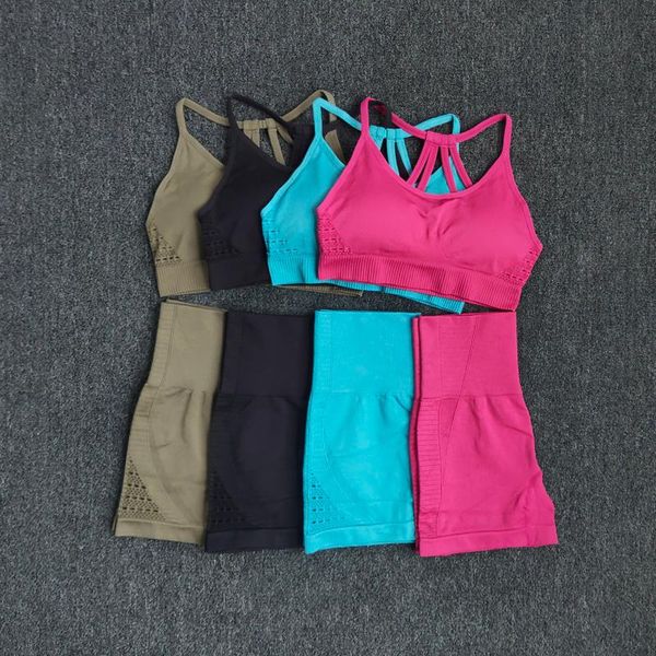 yoga outfit 2 pcs sports suits energy seamless set workout clothes for women sportswear high waist gym shorts padded strappy bra
yoga outfit 2 pcs sports suits energy seamless set workout clothes for women sportswear high waist gym shorts padded strappy bra