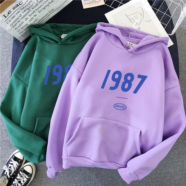 women's hoodies & sweatshirts autumn korean women sweatshirt 1987 printed harajuku hoodie pocket loose long sleeve pullovers sweet styl, Black
women's hoodies & sweatshirts autumn korean women sweatshirt 1987 printed harajuku hoodie pocket loose long sleeve pullovers sweet styl, Black