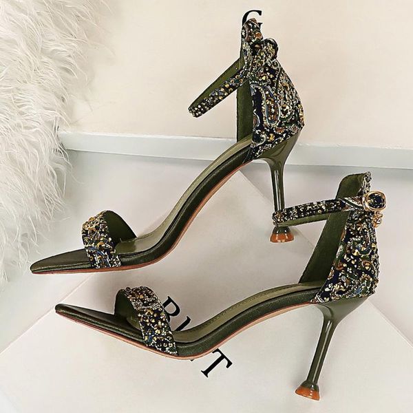 women 8.5cm high heels sandals lady silk stripper strap stiletto sandles wedding bridal green crystal pleaser shoes, Black
women 8.5cm high heels sandals lady silk stripper strap stiletto sandles wedding bridal green crystal pleaser shoes, Black