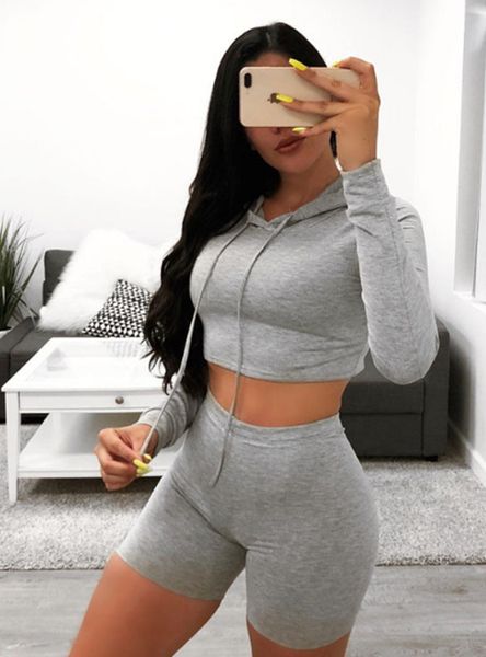 women's tracksuits are casual, stylish, sexy, hooded, tight, running, yoga, and outdoor exercise suits, Gray
women's tracksuits are casual, stylish, sexy, hooded, tight, running, yoga, and outdoor exercise suits, Gray