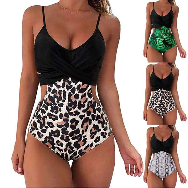 women's swimwear sports one piece swimsuit 2021 leopard print women swimming suits for bathing high waist s-2xl, White;black
women's swimwear sports one piece swimsuit 2021 leopard print women swimming suits for bathing high waist s-2xl, White;black