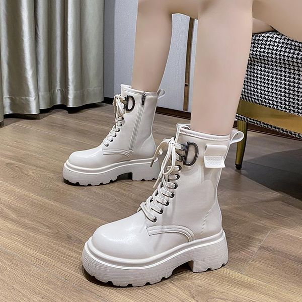 boots 2021 mid calf women autumn winter fashion round head lace-up side zipper thick bottom snow heel ladies shoes, Black
boots 2021 mid calf women autumn winter fashion round head lace-up side zipper thick bottom snow heel ladies shoes, Black
