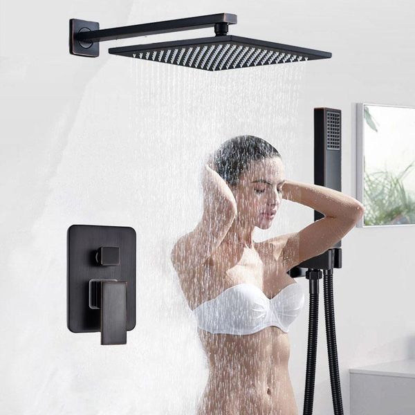 concealed black bathroom shower faucet brass 2-ways mixer valve mixers with handshower 8/10/12/16" rainfall head sets
concealed black bathroom shower faucet brass 2-ways mixer valve mixers with handshower 8/10/12/16" rainfall head sets