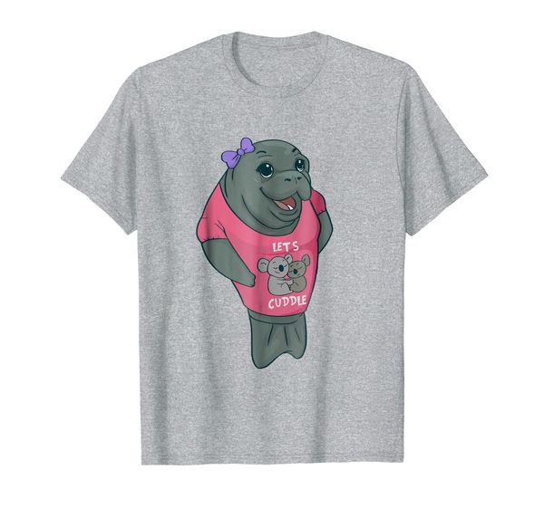 funny manatee shirt let's cuddle t-shirt, White;black