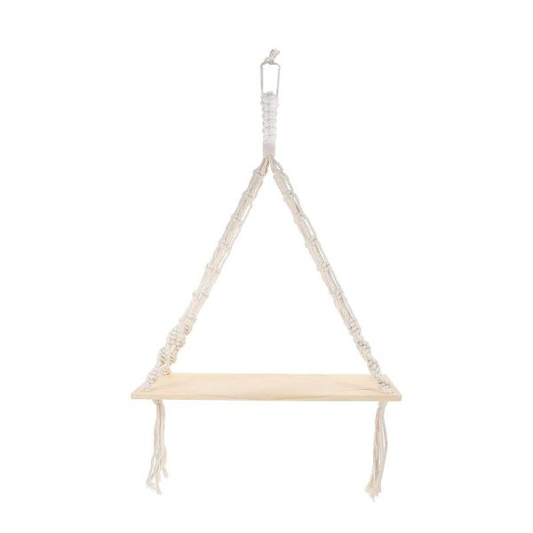 clothing & wardrobe storage 1pc wall shelf living room woven cotton swing rope wooden plate rack 
clothing & wardrobe storage 1pc wall shelf living room woven cotton swing rope wooden plate rack