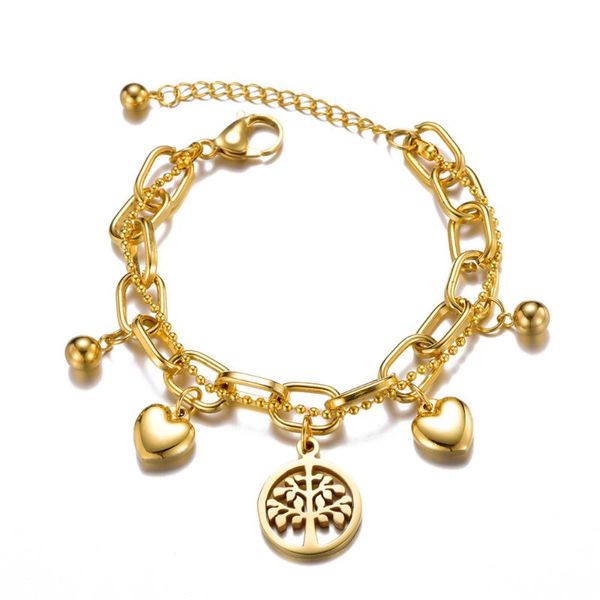 charm bracelets tree of life bracelet stainless steel heart for women gold multilayer adjustable pulseira mujer moda, Golden;silver
charm bracelets tree of life bracelet stainless steel heart for women gold multilayer adjustable pulseira mujer moda, Golden;silver