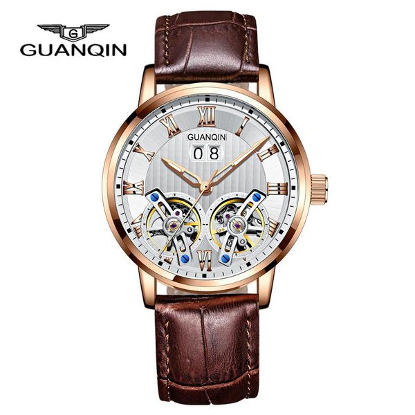 wristwatches guanqin rose golden case black genuine leather watches luxury double tourbillion design automatic mechanical wrist, Slivery;brown
wristwatches guanqin rose golden case black genuine leather watches luxury double tourbillion design automatic mechanical wrist, Slivery;brown