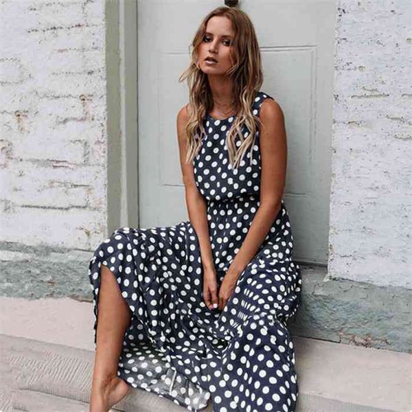 leosoxs summer o neck sleeveless boho polka dot print maxi dress 2021 casual empire robe ladies party long dress vestidos, Black;gray
leosoxs summer o neck sleeveless boho polka dot print maxi dress 2021 casual empire robe ladies party long dress vestidos, Black;gray