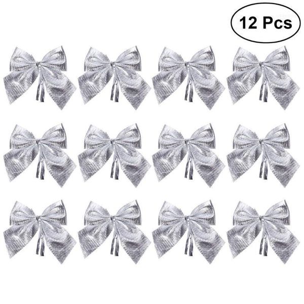christmas decorations 12pcs glitter bowknots tree ornaments pendant xmas hanging decor adornments holiday home party supplies (silver) a201
christmas decorations 12pcs glitter bowknots tree ornaments pendant xmas hanging decor adornments holiday home party supplies (silver) a201