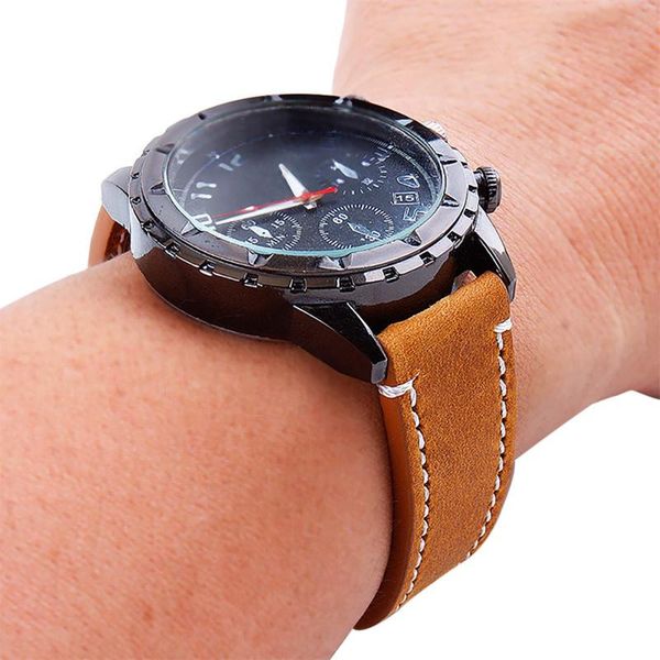 wrist support watch band strap vintage style pin buckled (genuine) leather wristwatch bands replacement accessories.., Black;red
wrist support watch band strap vintage style pin buckled (genuine) leather wristwatch bands replacement accessories.., Black;red