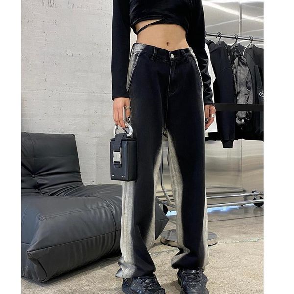 women's jeans black hip hop y2k denim vintage pants straight boyfriend for women grunge goth streetwear loose wide leg, Blue
women's jeans black hip hop y2k denim vintage pants straight boyfriend for women grunge goth streetwear loose wide leg, Blue