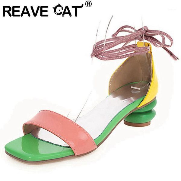 sandals reave cat 2021 women open toe 4cm strange heels lace-up patent leather pacthwork big size 34-43 casual date a38931, Black
sandals reave cat 2021 women open toe 4cm strange heels lace-up patent leather pacthwork big size 34-43 casual date a38931, Black