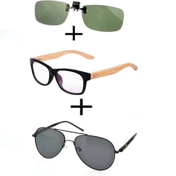 sunglasses 3pcs comfortable wood squared frame reading glasses men women + alloy polarized pilot driving clip, White;black
sunglasses 3pcs comfortable wood squared frame reading glasses men women + alloy polarized pilot driving clip, White;black