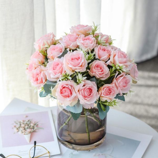decorative flowers & wreaths 1 bouquet 6 heads silk rose artificial flower wedding fake for home party decoration
decorative flowers & wreaths 1 bouquet 6 heads silk rose artificial flower wedding fake for home party decoration