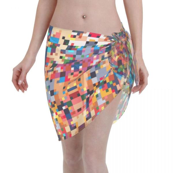 women's swimwear 2021 beach bikini cover ups wrap skirt pixel art geometric women bathing suit swimsuit beachwear, White;black
women's swimwear 2021 beach bikini cover ups wrap skirt pixel art geometric women bathing suit swimsuit beachwear, White;black