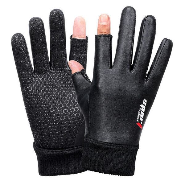 cycling gloves men's winter warm leather riding touch screen waterproof fishing outdoor sports two-finger velvet non-slip ladies, Black
cycling gloves men's winter warm leather riding touch screen waterproof fishing outdoor sports two-finger velvet non-slip ladies, Black