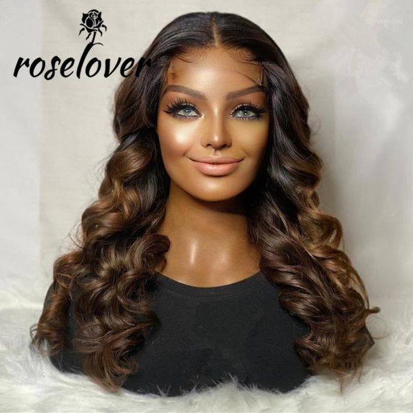 ombre brown color human hair wigs brazilian remy 180% loose wave part lace for black women pre plucked bleached knots1, Black;brown
ombre brown color human hair wigs brazilian remy 180% loose wave part lace for black women pre plucked bleached knots1, Black;brown