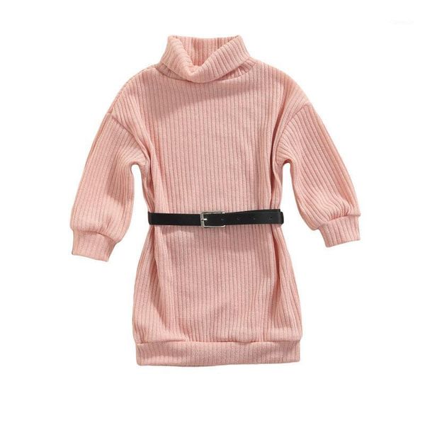 girl's dresses kids baby dress solid color knitted cotton high-neck long sleeves loose with waist belt sweater clothing for girls 2-7y, Red;yellow
girl's dresses kids baby dress solid color knitted cotton high-neck long sleeves loose with waist belt sweater clothing for girls 2-7y, Red;yellow