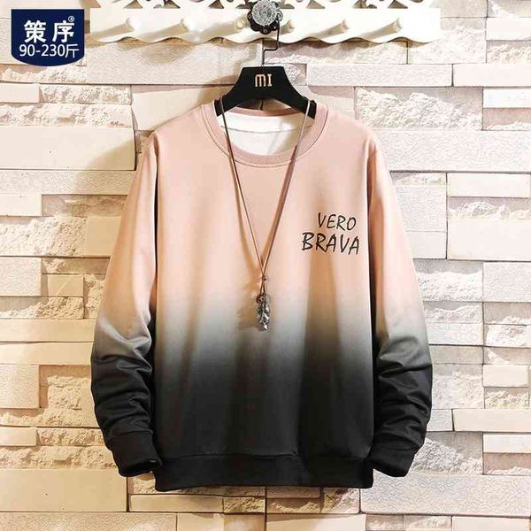 gradient color sweater men's trendy loose long sleeve round neck bottomed shirt fat plus korean plush top, Black
gradient color sweater men's trendy loose long sleeve round neck bottomed shirt fat plus korean plush top, Black